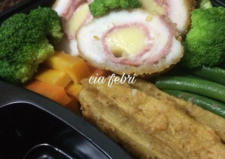 Bagaimana Menyiapkan 20.2. Chicken cordon bleu roll ala fe’ #pekaninspirasi Anti Gagal