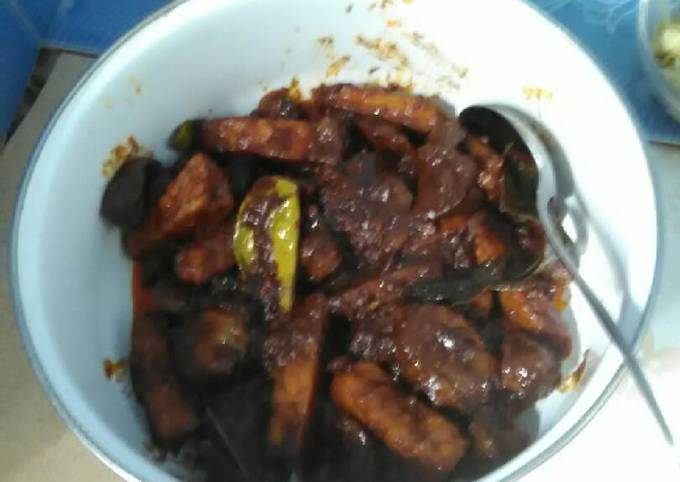 Rendang Rempelo (Ampela) Tempe