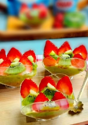 Foto resep Dessert vla alpukat biskuit