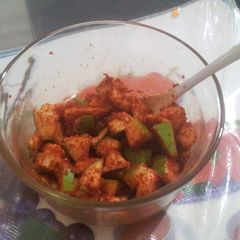 A picture of Instant raw mango pickle.
