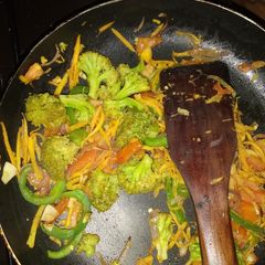Broccoli stir-fry A picture of Broccoli stir-fry.