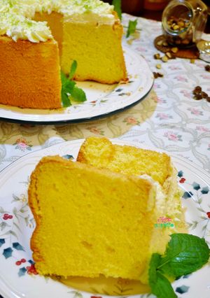 香草戚風蛋糕(健康茶油版) 的食譜成品照片