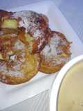 Buñuelos de manzana con leche fermentada