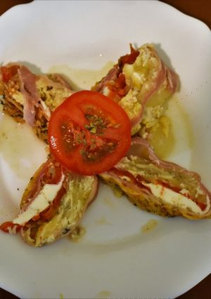 Magyaros göngyölt bacon recept fotója