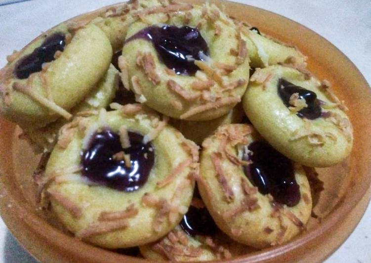 Tutorial mengolah Blueberry Thumbprint Cookies legit