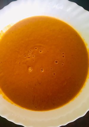 A picture of Baked tomato soup.