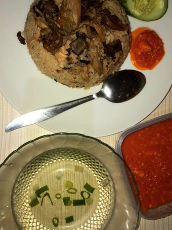 Resep Nasi tim ayam jamur Istimewa