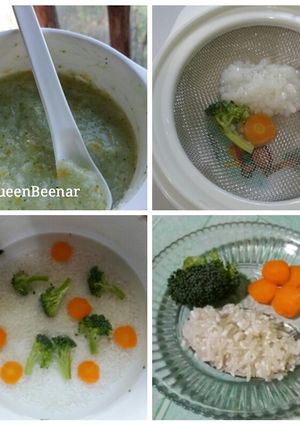 Foto resep Bubur Tim Brokoli dan Wortel MPASI 7m+