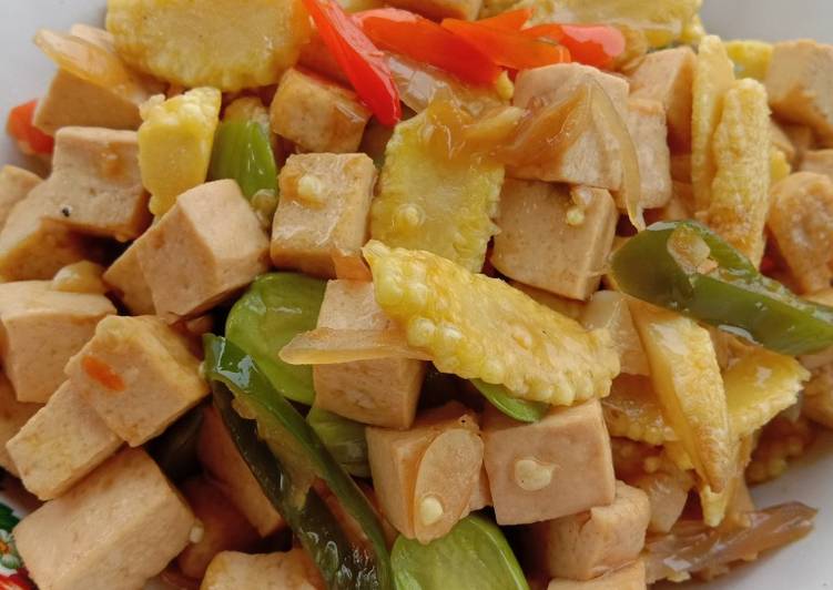 Cara Gampang mengolah Oseng tahu jagung muda yang mudah