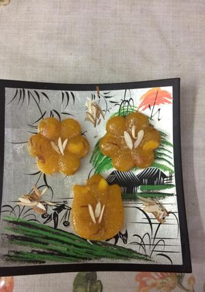 A picture of Instant custard halwa.
