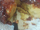 Tarta de manzana invertida con aceite