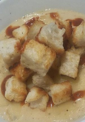Una foto de Sopa crema de cebolla y papa