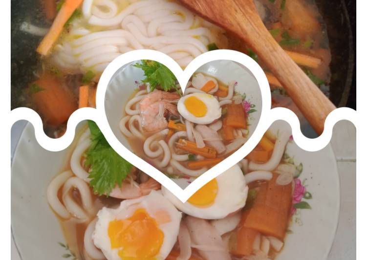 "Egg Udon" ala Japanese homemade