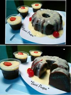 Foto resep Puding brownies with vla
