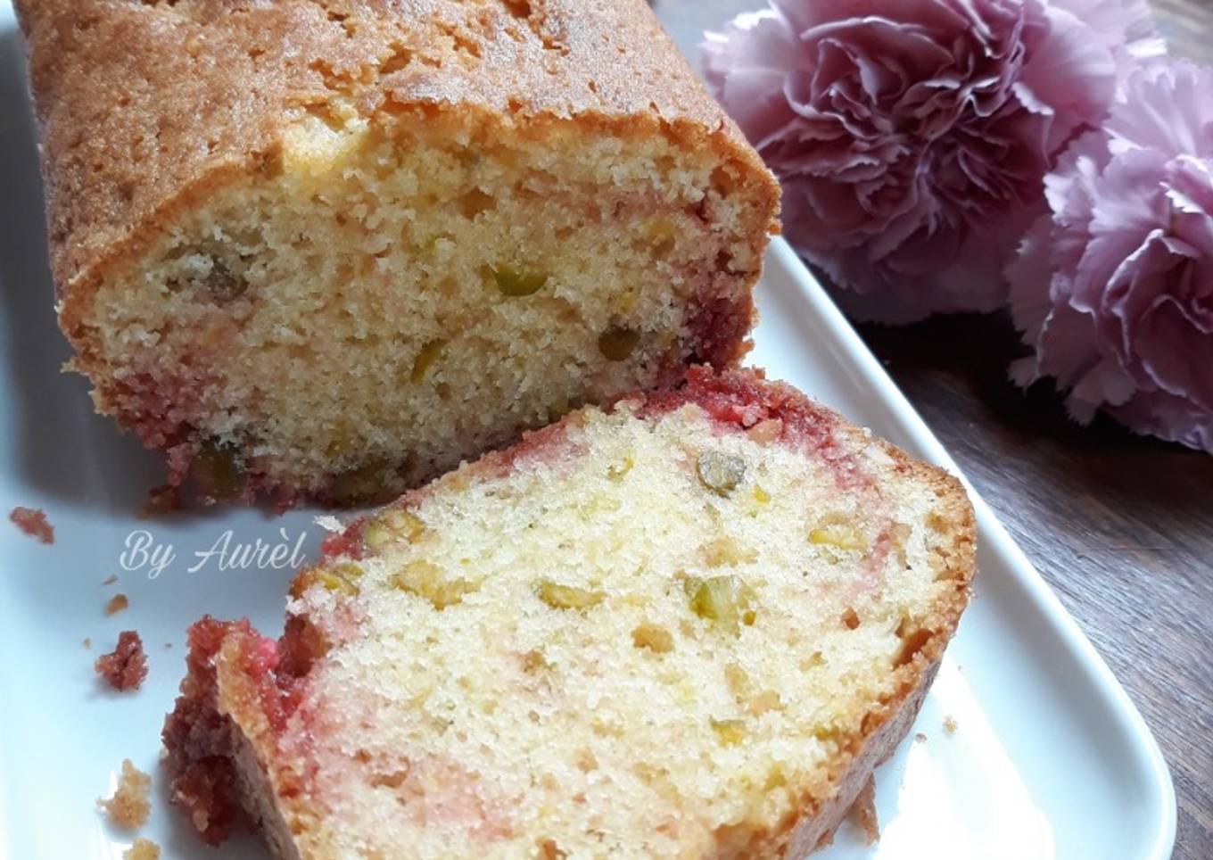 ☆Cake Pistaches et Pralines Roses☆