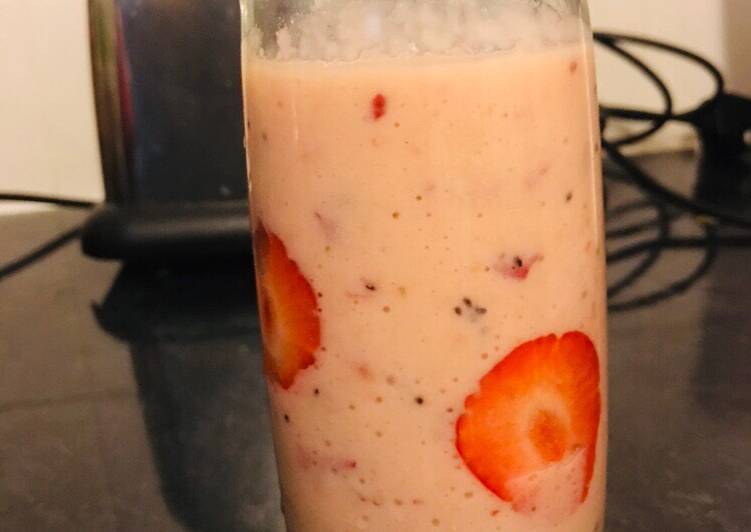 Recipe: Yummy Strawberry Smoothie This is Secret Recipe  From My Kitchen !!