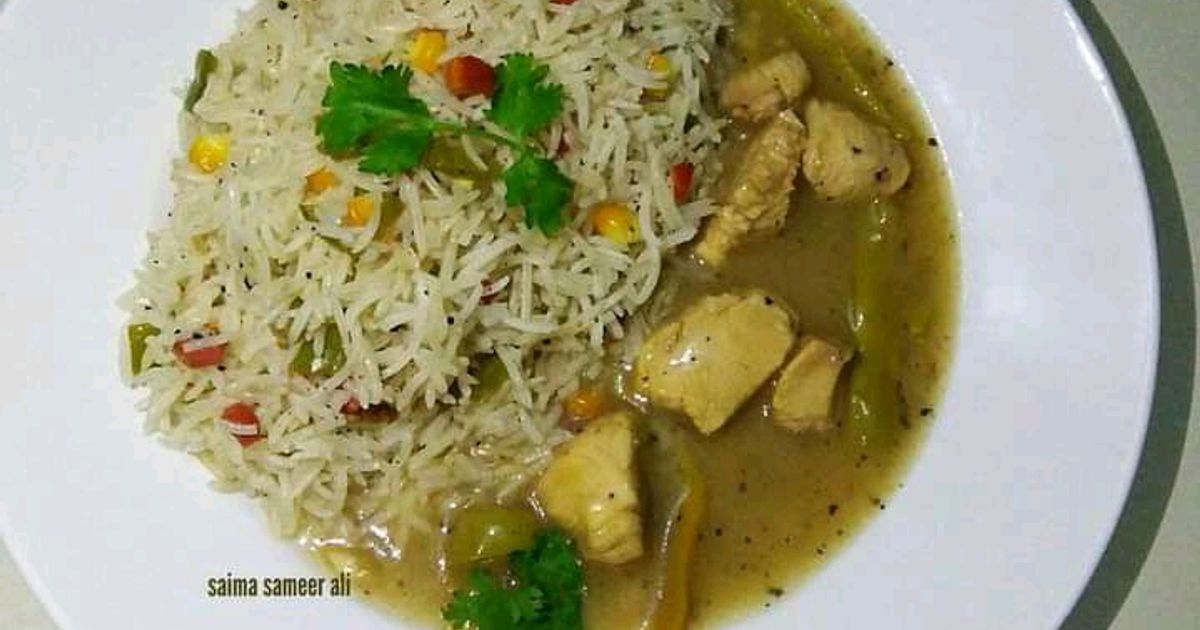 Lemon Chicken With Fried Rice Recipe by Saima Sameer Ali - Cookpad