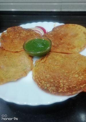 A picture of Crispie gram flour Chilla.