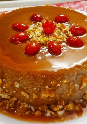 A picture of Chocolate caramel pudding.