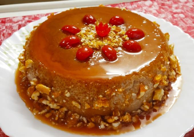 Steps to Make Delicious Chocolate caramel pudding