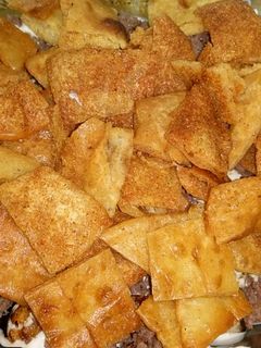صورة لوصفة فتة الباذنجان بصوص الثومية 😍