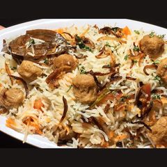 A picture of Soya Chunks Biryani.