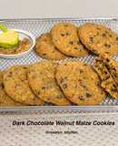 Dark Chocolate Walnut Maize Cookies