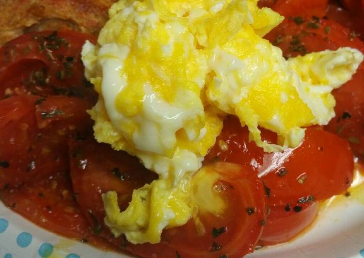Steps to Prepare Favorite Roasted Tomatoes and Eggs