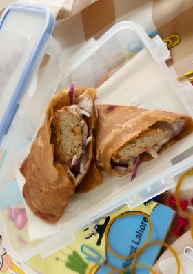 A picture of Kebab Paratha Roll.