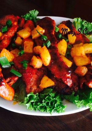 Una foto de Costillas De Cerdo Al Pastor🐷🐷
