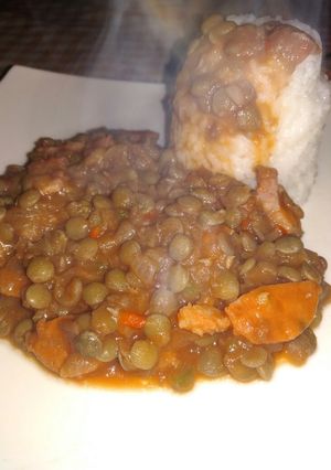 Una foto de Cazuela de lentejas