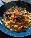 Beef goulash with pasta