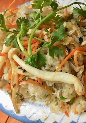 Hình của món Mỳ xào thập cẩm chay.