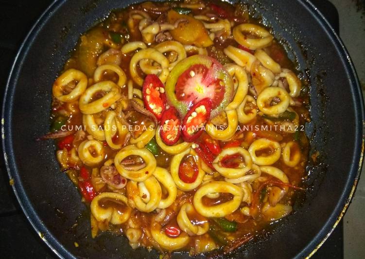 Cumi Saus Asam Manis Pedas