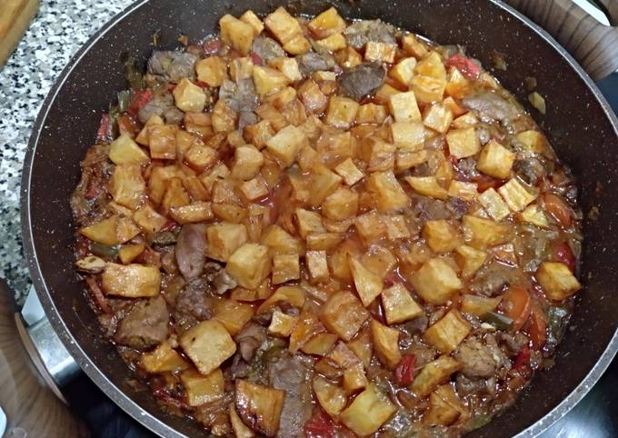 Pavo guisado con patatas Receta de jose- Cookpad