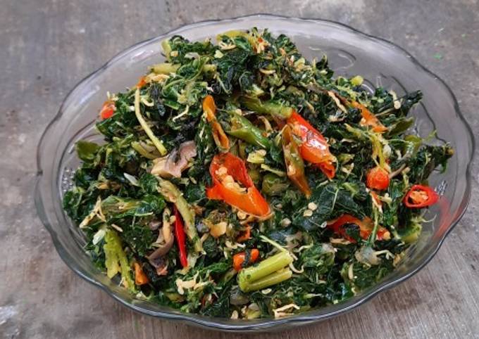 Resep Tumis daun pepaya teri nasi||anti pahit yang Bikin Ngiler