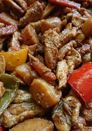 صورة لوصفة دجاج بالخضار 😋