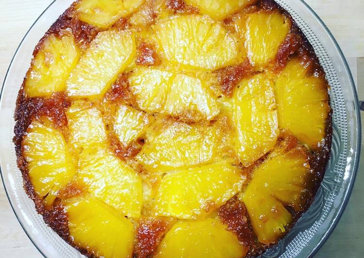 Gâteau renversé ananas noix de coco