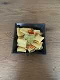 Paccheri crema di zucchine vongole e pachino