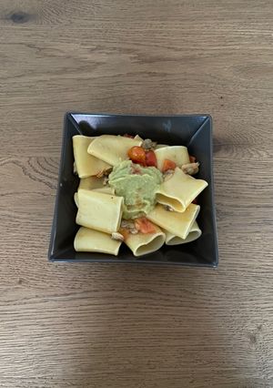 Foto di Paccheri crema di zucchine vongole e pachino