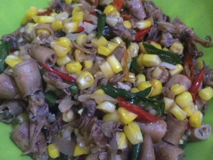Langkah Mudah untuk Membuat Resep  Oseng cumi asin jagung manis yang Lezat Sekali, Lezat