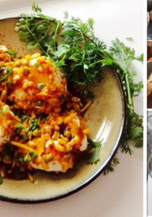 A picture of Dahi sonth sev puri.