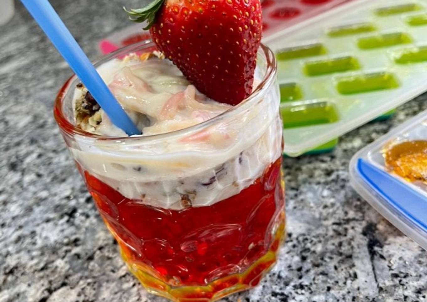Instant Roohafza cup Trifle