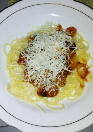 Foto resep Spaghetti bolognese sosis keju
