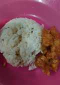 Nasi daun jeruk dan Ayam asam manis