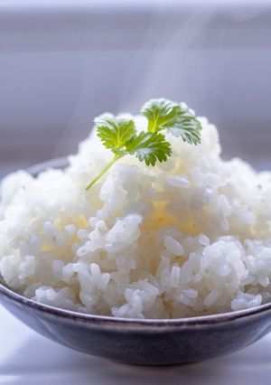 A picture of Perfect cooked Japanese rice.