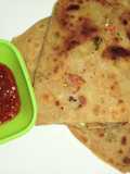 Layered paratha with vegetables' stuffing