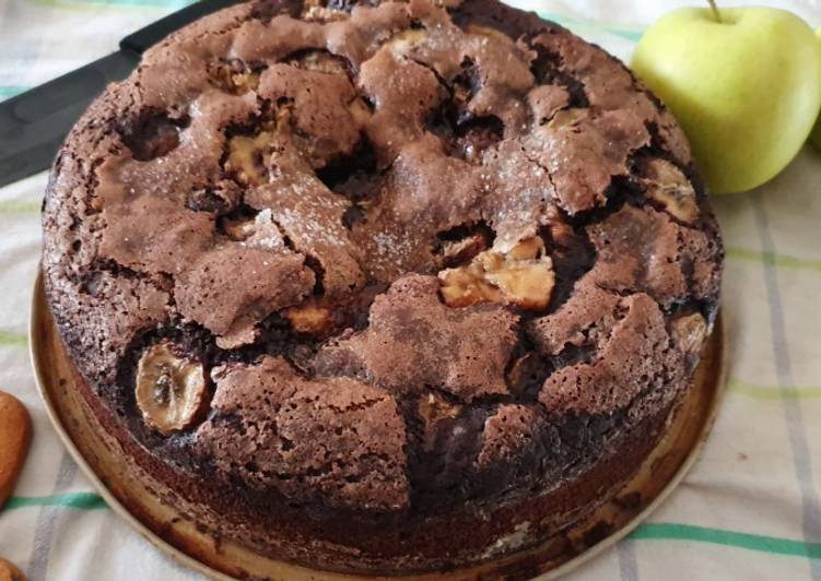 Torta vegan cioccolato e banane