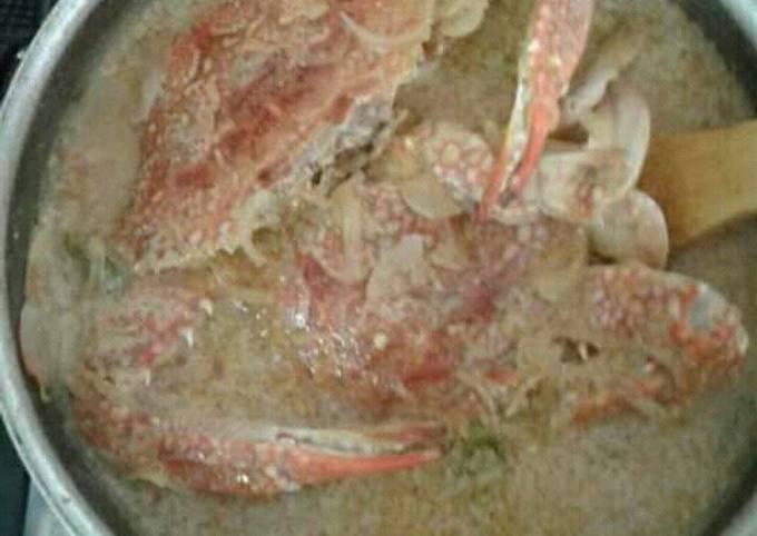 Cara Buat Kepiting Sayur Santan Yang Mudah