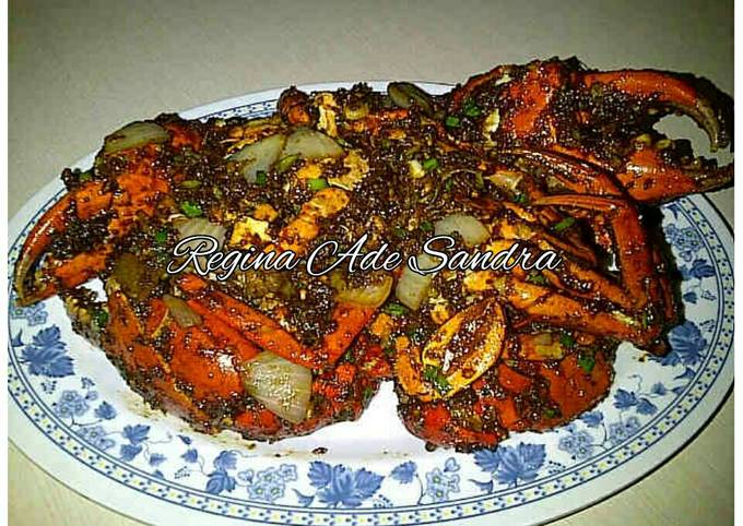 Kepiting Lada Hitam saos Manteppp 👍